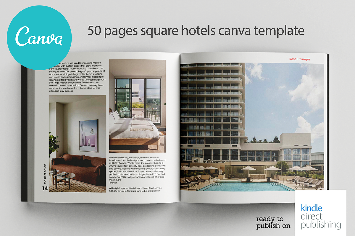 Canva Best Hotel Square Mag Template, a Magazine Template by DeLaGranSiete (Photo 8 of 13)
