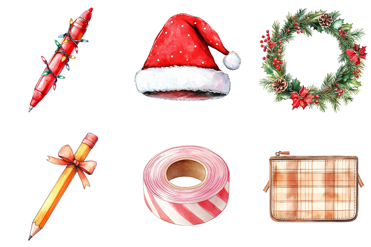 Christmas Planner Clipart, an Illustration by DreamArtGraphic (Photo 2 of 5)