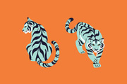 Wild tigers set, cards, patterns, an Animal Illustration by PaperTrident (Thumbnail 3 of 10)