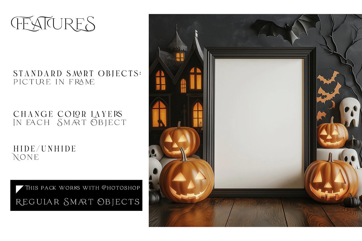 Halloween Spooky Frames Collection 2, a Household Mockup by mock-ups (Photo 3 of 23)