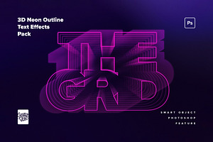 80s 3D Neon Text Effect
