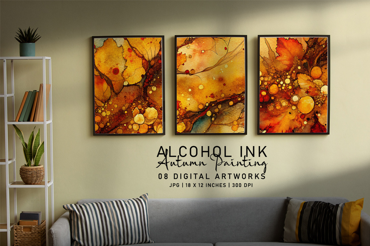 Alcohol Ink Autumn Paintings, a Seasonal Illustration by Digital Art Creations (Photo 5 of 8)