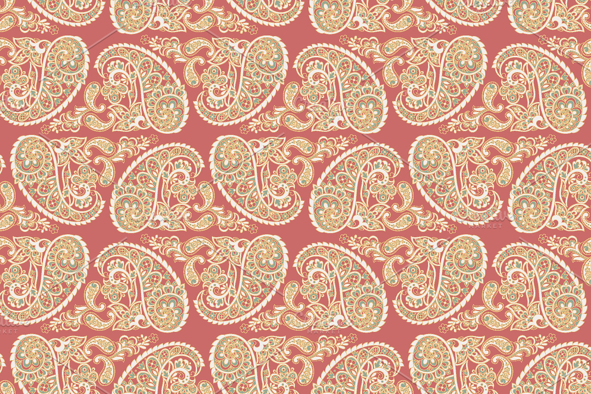 3 Asian paisley seamless patterns, a Pattern Graphic by antalogiya (Photo 2 of 4)