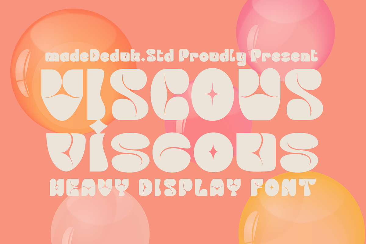 Viscous Heavy Display Font, a Font by madeDeduk (Photo 1 of 8)