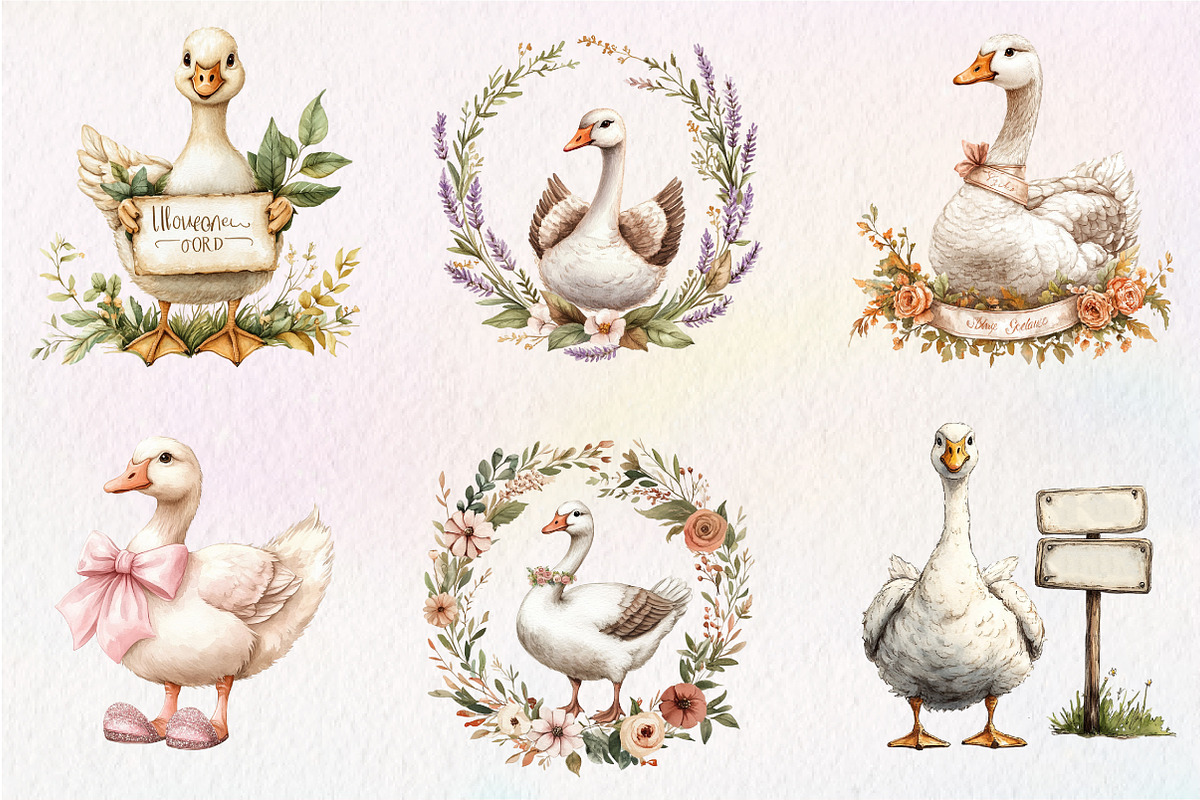 Wedding Goose Clipart, an Illustration by CreationArt (Photo 8 of 9)