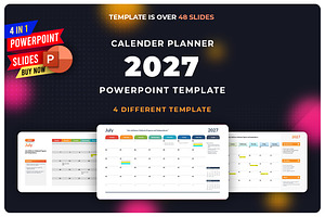 2027 Calender Planner PPT Template, a Presentation Template by Graficso
