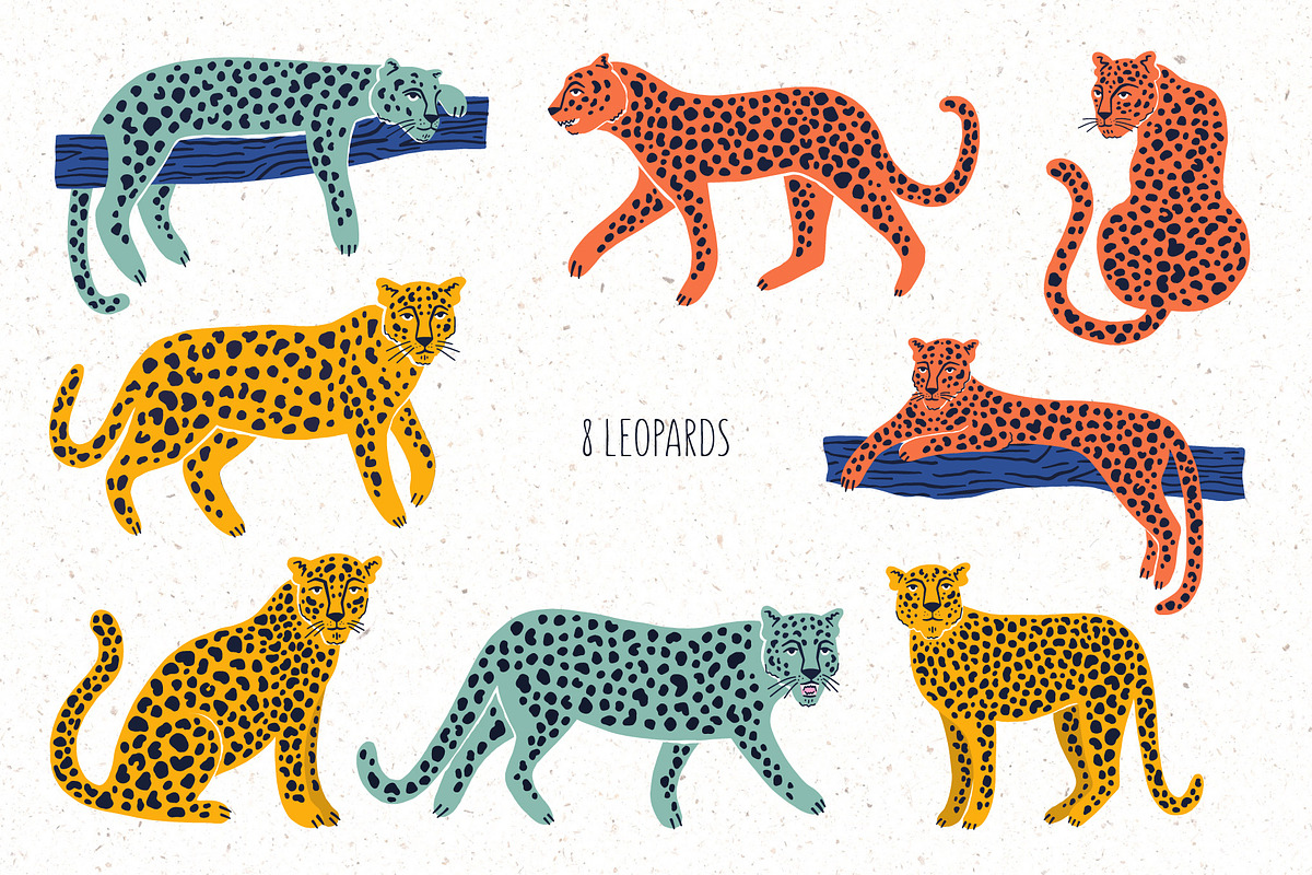 Tropical Leopard Abstract Boho Set, an Object Graphic by MaNechaeva (Photo 3 of 10)