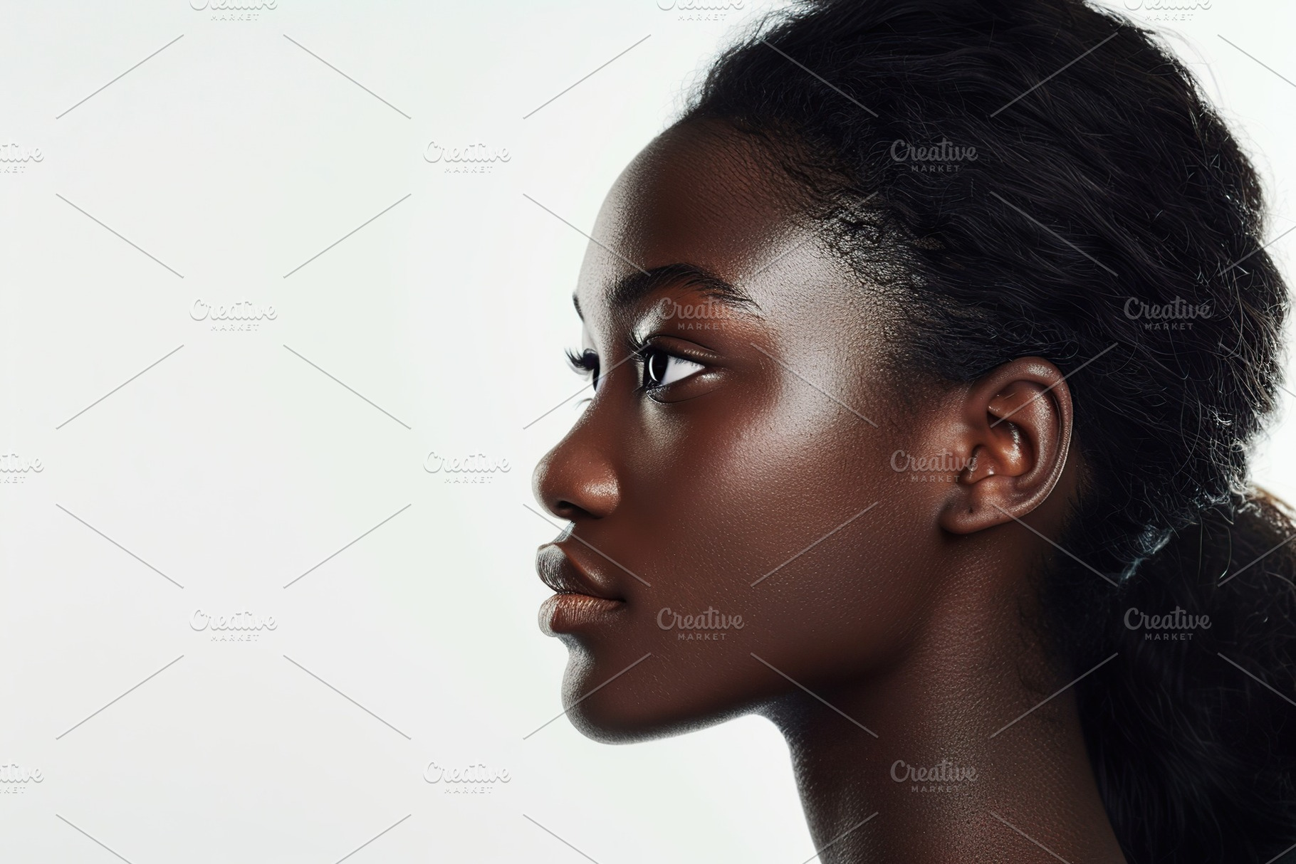 Portrait of african american woman with clean healthy skin, a Person Photo by AlyaAnd
