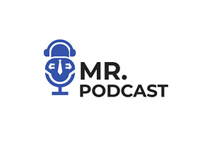 Podcast Microphone Logo Concept, a Branding & Logo Template by Signatoro