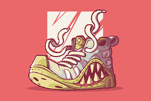 Sneaker Power!, a Sport Illustration by pedrors