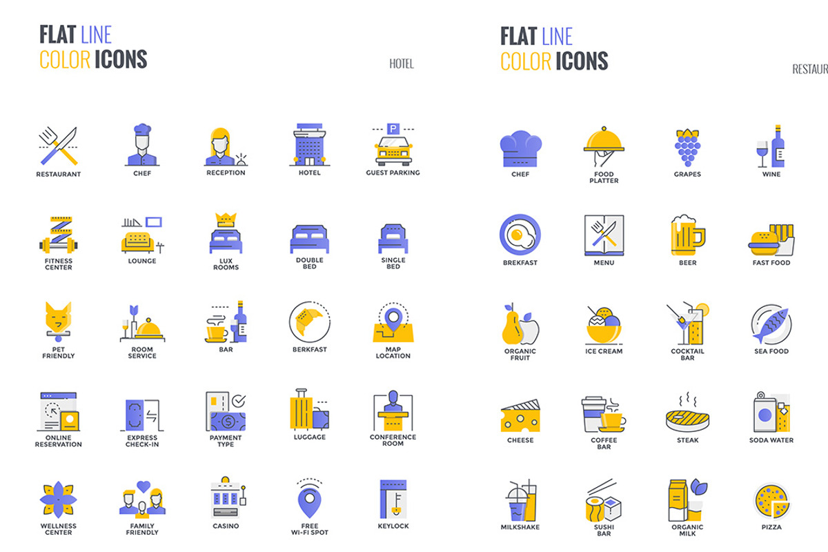 Set of flat smooth gradient icons, an Icon by Creative Graphics (Photo 7 of 12)