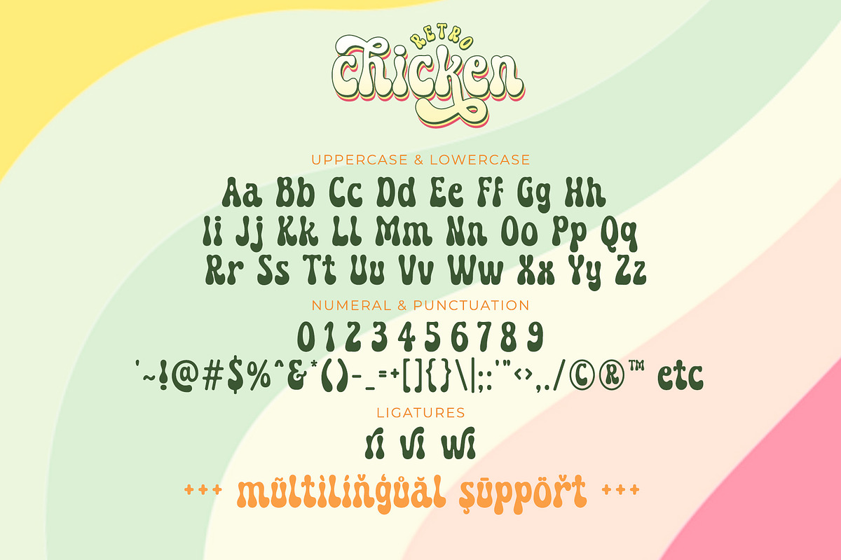 Retro Chicken - Cute Vintage Font, a Handwritten Font by Airotype (Photo 12 of 15)