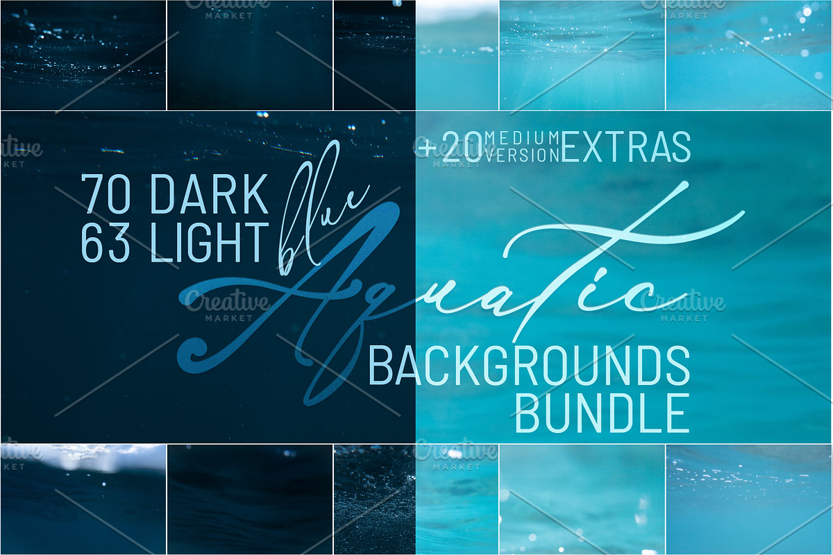 Blue Backgrounds Bundle - Underwater, an Abstract Photo by Sea & Light (Photo 1 of 11)