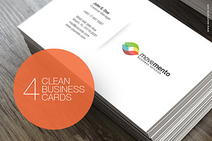 4 Clean Business Cards