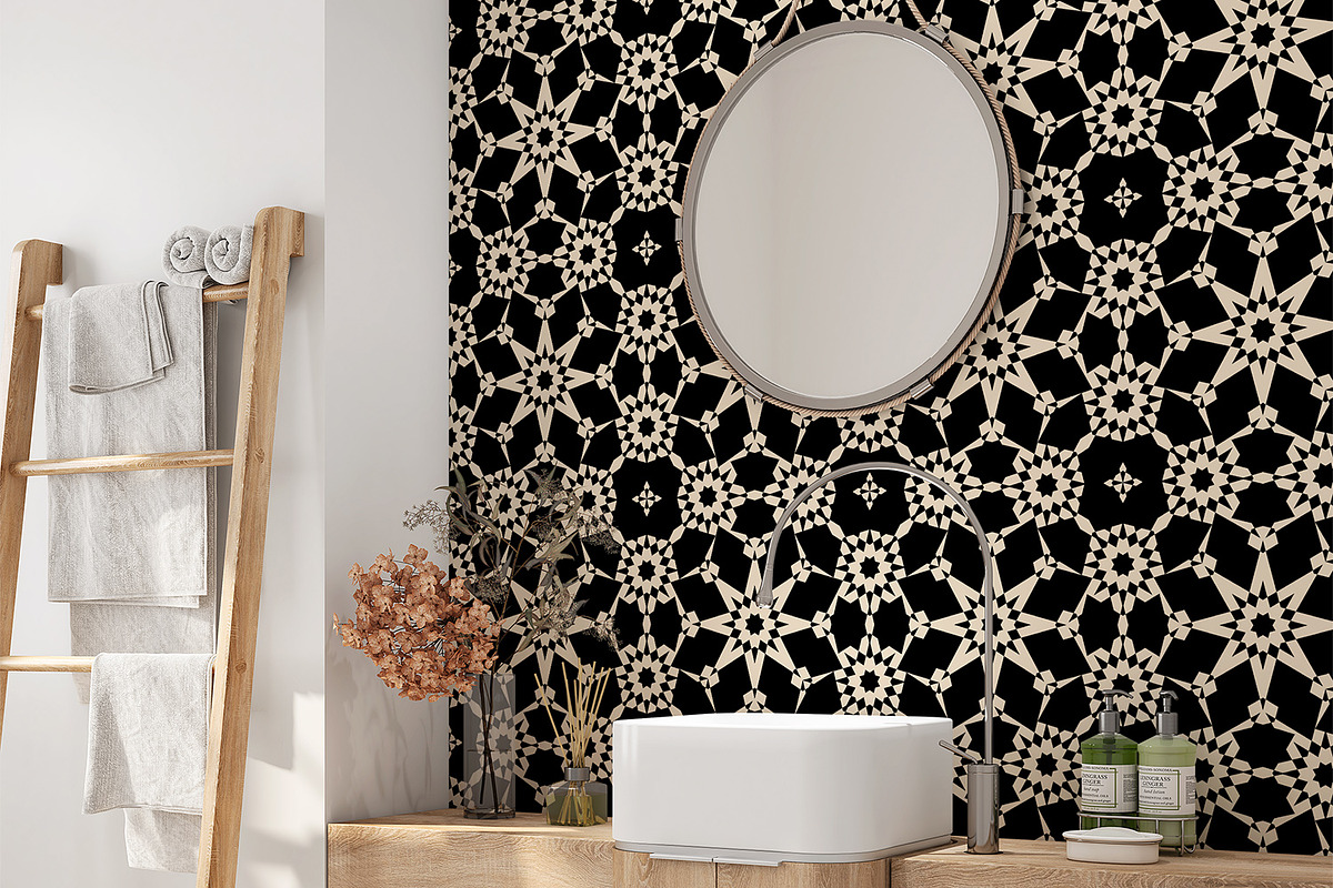 Arabic Star Geometric Pattern, a Wallpaper Graphic by MalyskaStudio (Photo 5 of 5)