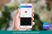 Minimalist Floral Funeral Invitation, an Invitation Template by SmmrDesign (Thumbnail 4 of 8)