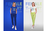 Female T-Shirt Mockups Vol 4 Part 2, a Shirt Mockup by Hi, Mock-Up! (Thumbnail 6 of 10)
