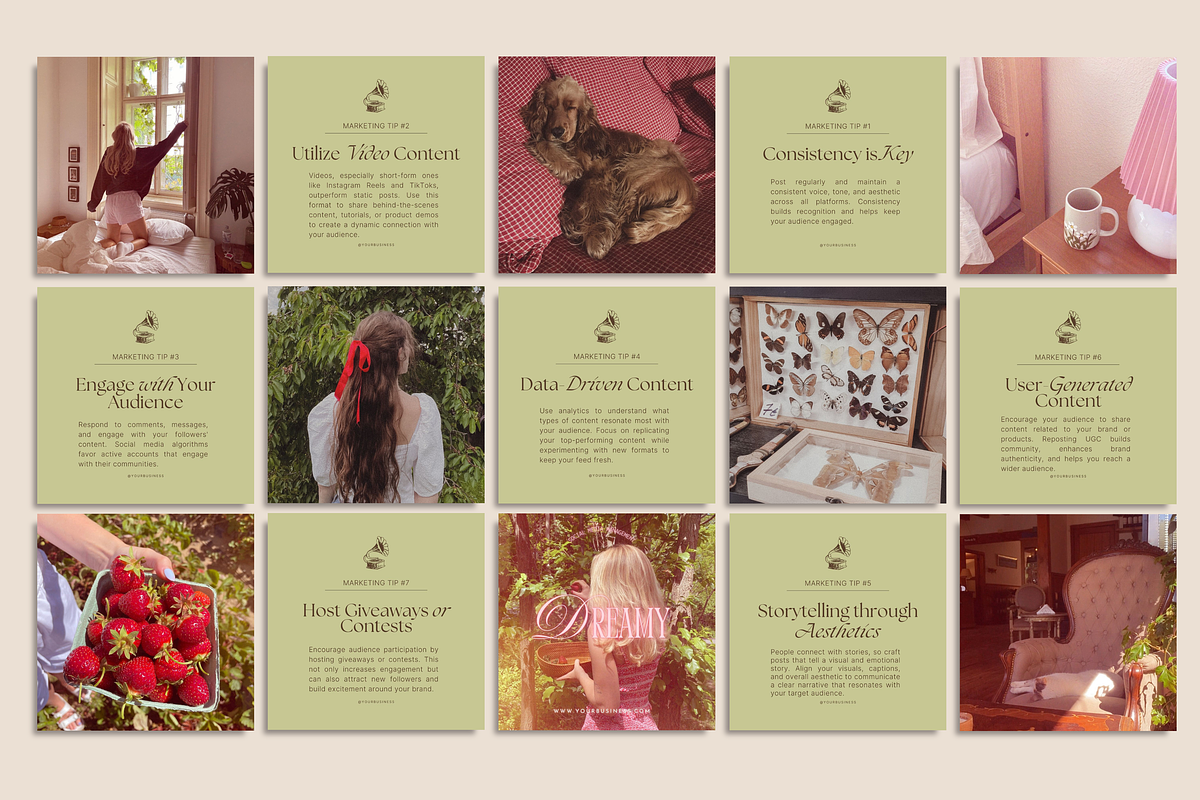 The Romantic Social Media Bundle, a Social Media Template by The Flossy Finch (Photo 9 of 22)