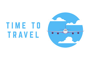 Airplane banner, a Transportation Illustration by SkyVectors