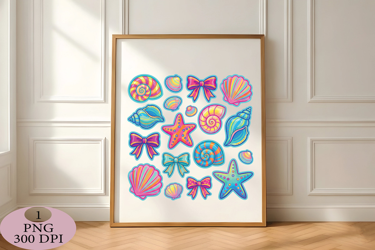 Coquette Seashell Clam Summer PNG, an Illustration by Daily.Designs (Photo 4 of 5)
