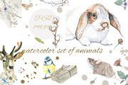 Animals watercolor, an Animal Illustration by JuliaFast (Thumbnail 3 of 4)