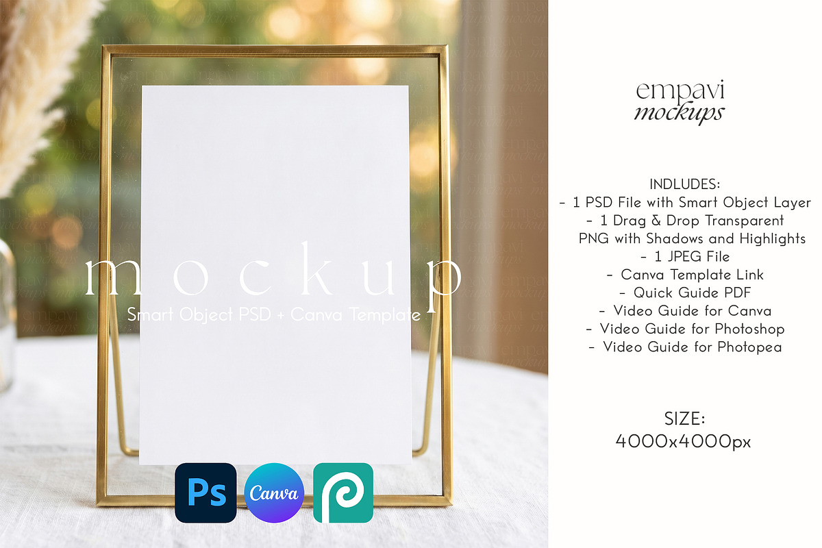 Frame Mockup 5x7, an Advertising Mockup by EmpaviMockups (Photo 1 of 6)