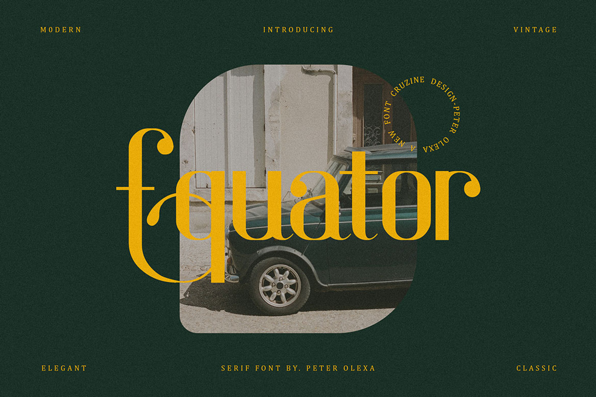 Equator Retro Font, a Font by Deeezy (Photo 1 of 5)