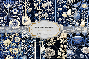 EXOTIC DCOR. Seamless Patterns