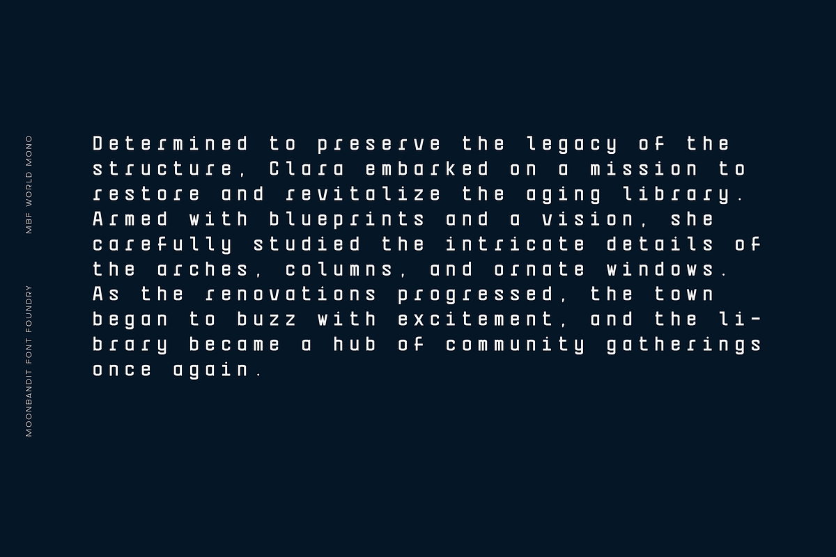 MBF World Mono - bold monospace font, a Font by MoonBandit (Photo 6 of 8)