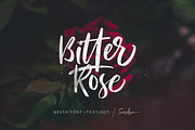 Bitter Rose - Brush Font (+TEXTURES), a Script Font by Sarid Ezra (Thumbnail 1 of 9)
