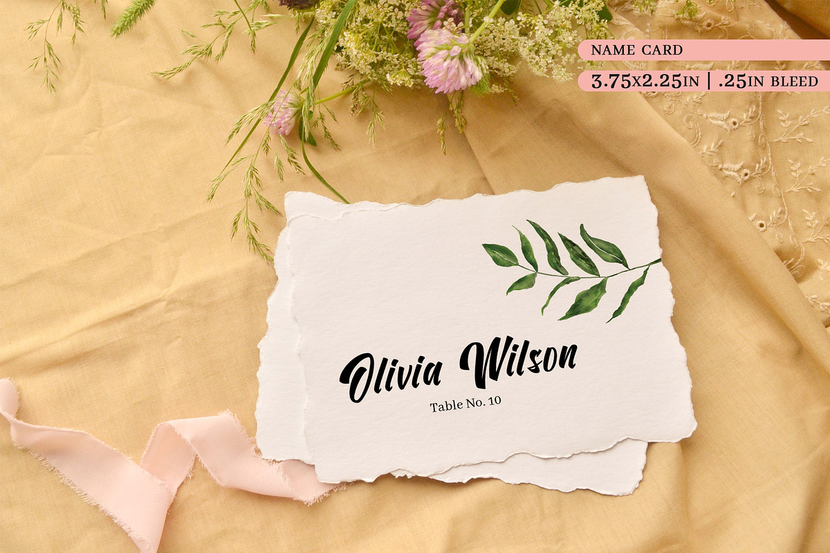 Greenery wedding Invitation Suite, an Invitation Template by Beyond Muse (Photo 10 of 10)