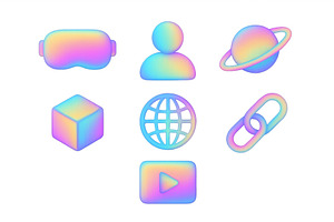 Vibrant collection of digital icons, a Technology Illustration by ZinetroN