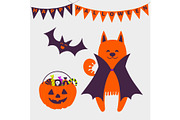 Cute dog in count Dracula cloak, a Seasonal Illustration by sceptical cactus (Thumbnail 1 of 3)