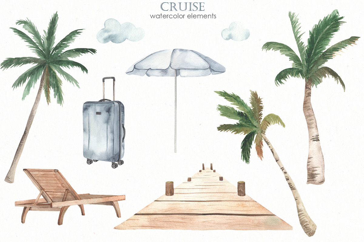 Nautical BUNDLE watercolor, a Transportation Illustration by Marina Ermakova (Photo 16 of 21)
