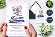 Cute Butterfly Birthday Invitation, an Invitation Template by Tracia Creative (Thumbnail 1 of 6)