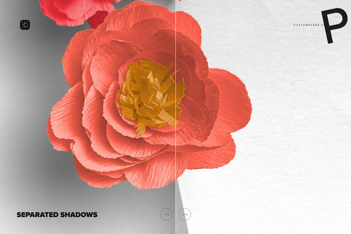 Logo Mockup with Paper Flowers, a Product Mockup by Custom Scene (Photo 7 of 8)