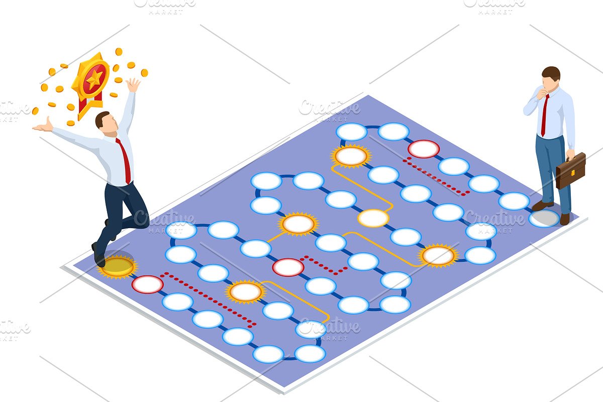 Business board path. Isometric, a Finance Illustration by Golden Sikorka