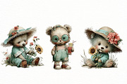 Whimsical Summer Teddy Bear Clipart, an Illustration by Designworld (Thumbnail 5 of 8)