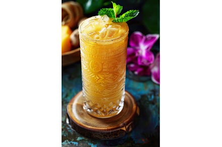 Tropical Tiki Cocktail with Mint, a Food & Drink Photo by Lermont51