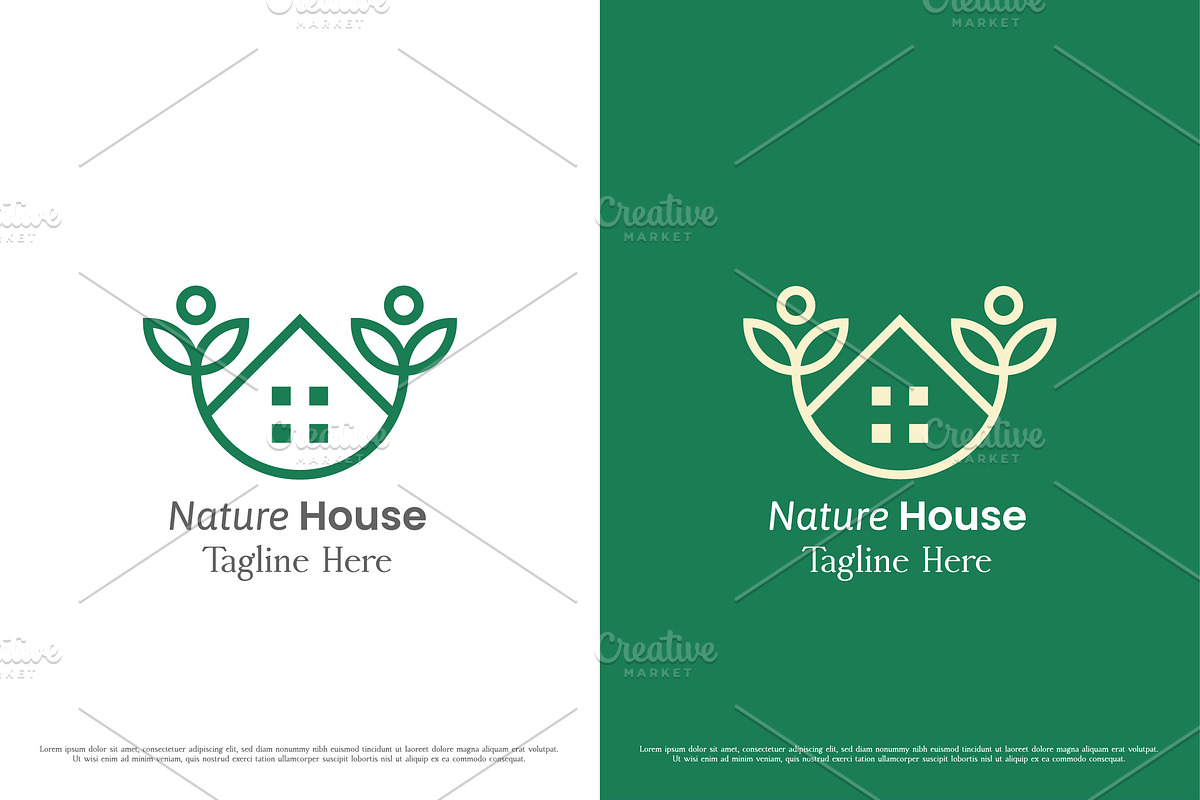 Nature House Building Logo Design, a Branding & Logo Template by Morvana Crew