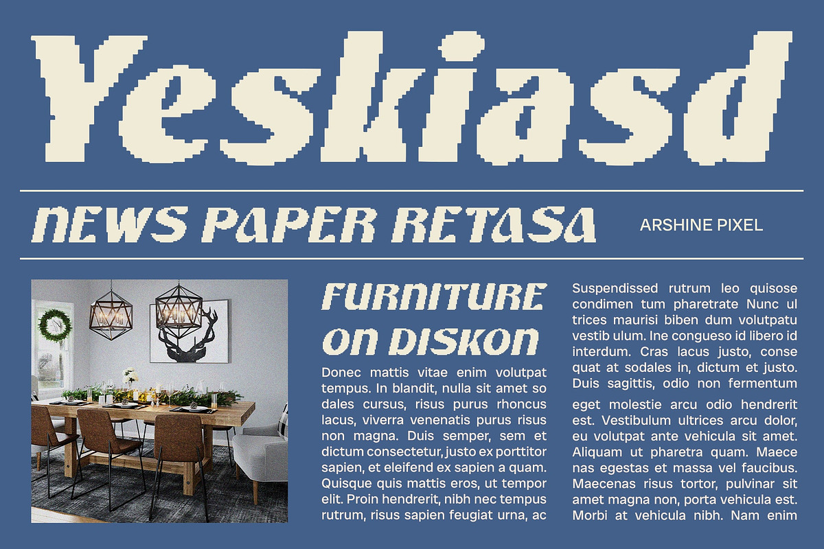 Arshine Pixel, a Sans Serif Font by Craft Supply Co. (Photo 2 of 8)