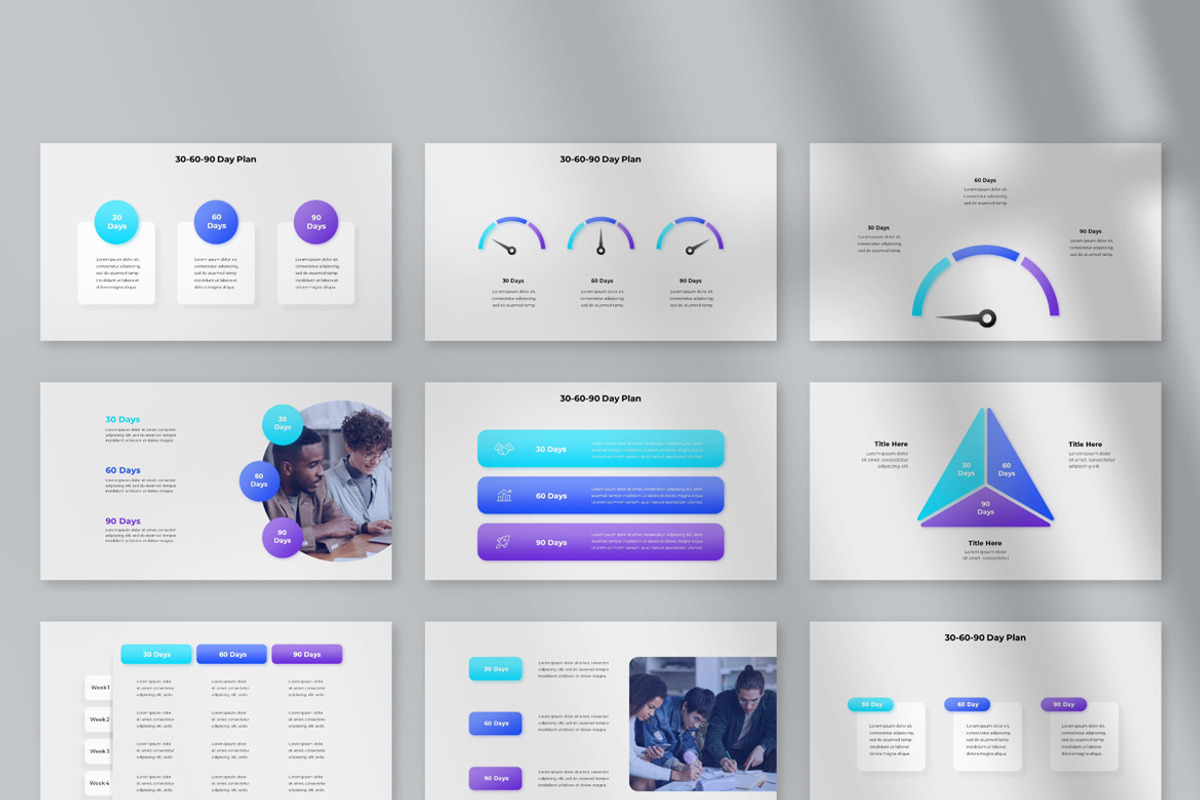 30-60-90 Days Plan Presentation, a Presentation Template by Abert (Photo 7 of 10)