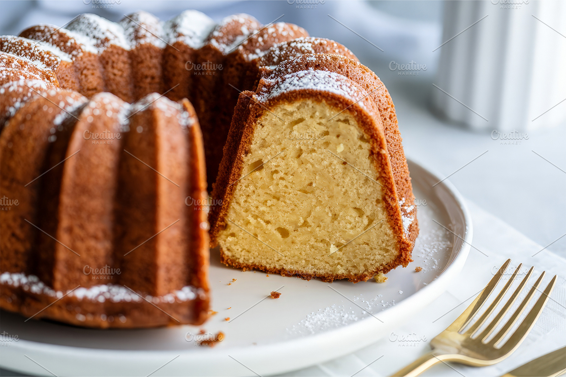 Homemade Vanilla Bundt Cake, a Food & Drink Photo by Hamza067