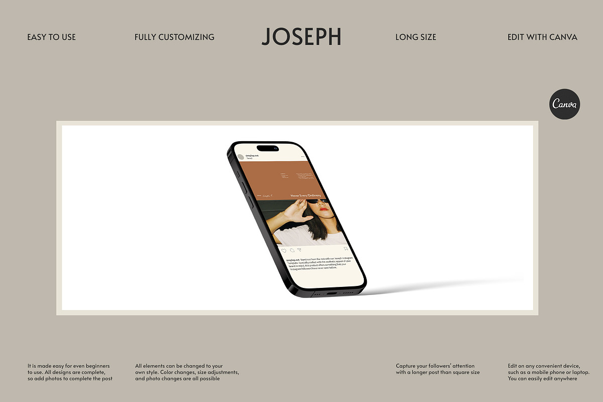 Joseph Instagram Canva, a Social Media Template by Simple P. (Photo 2 of 10)