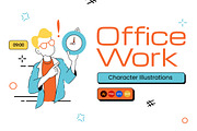 Office Work Illustrations, an Object Illustration by Loin Studio (Thumbnail 1 of 3)