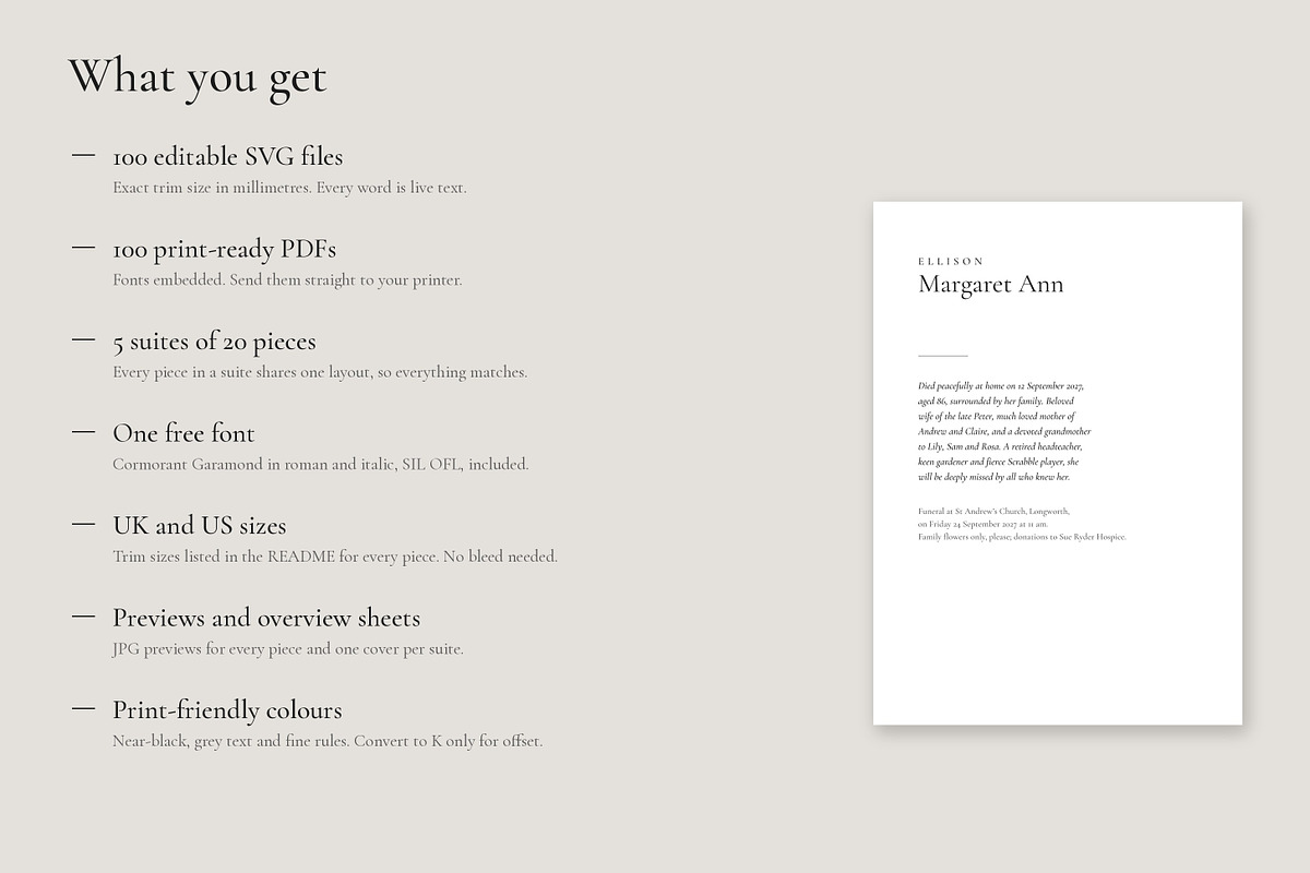 Memorial Stationery 100 Templates V2, an Invitation Template by pawellpi (Photo 84 of 90)