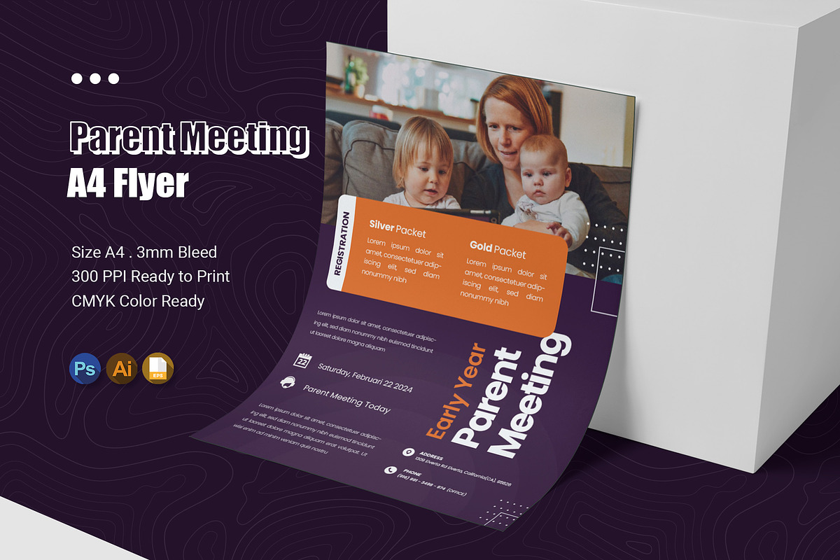 Parent Meeting Flyer, a Flyer Template by Esensifiksi.studio (Photo 1 of 2)