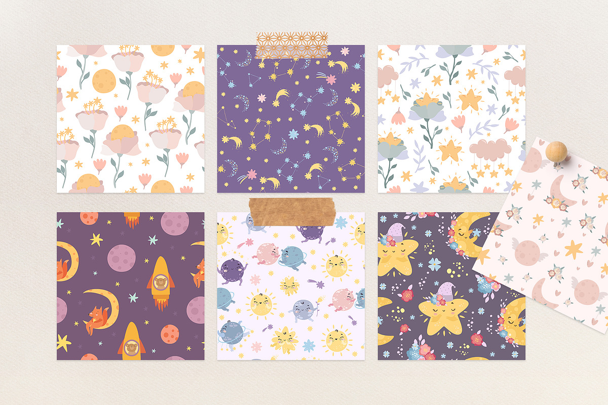 Kids patterns. Bundle patterns., a Pattern Graphic by Lesya Skripak (Photo 6 of 15)