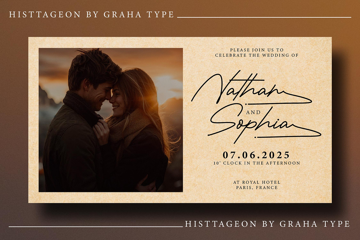 Histtageon - Monoline Signature, a Handwritten Font by Graha Type (Photo 5 of 12)
