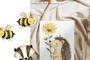 Watercolor Bee Clipart Bundle, an Object Illustration by Pati Paints (Thumbnail 7 of 12)
